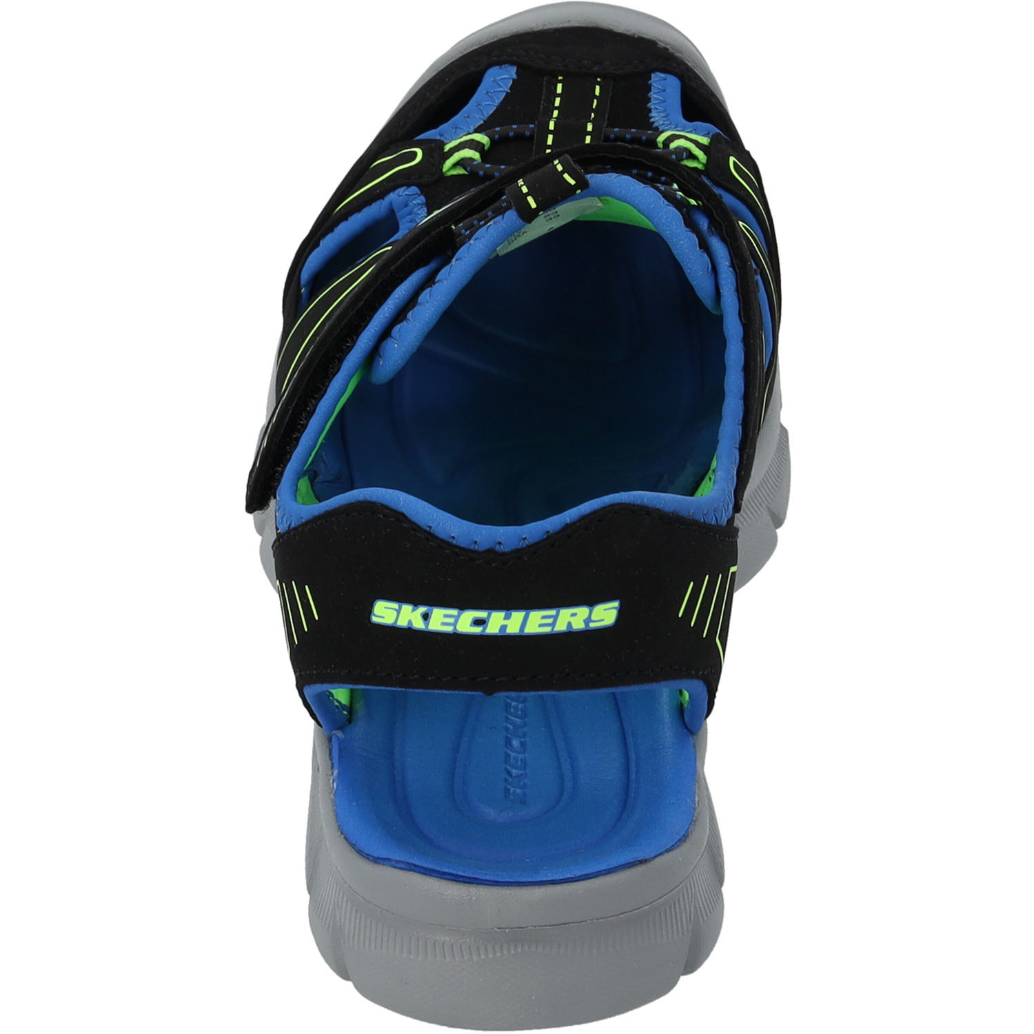 Skechers 406520L, Sandaletten, Kinder, black/blue & lime