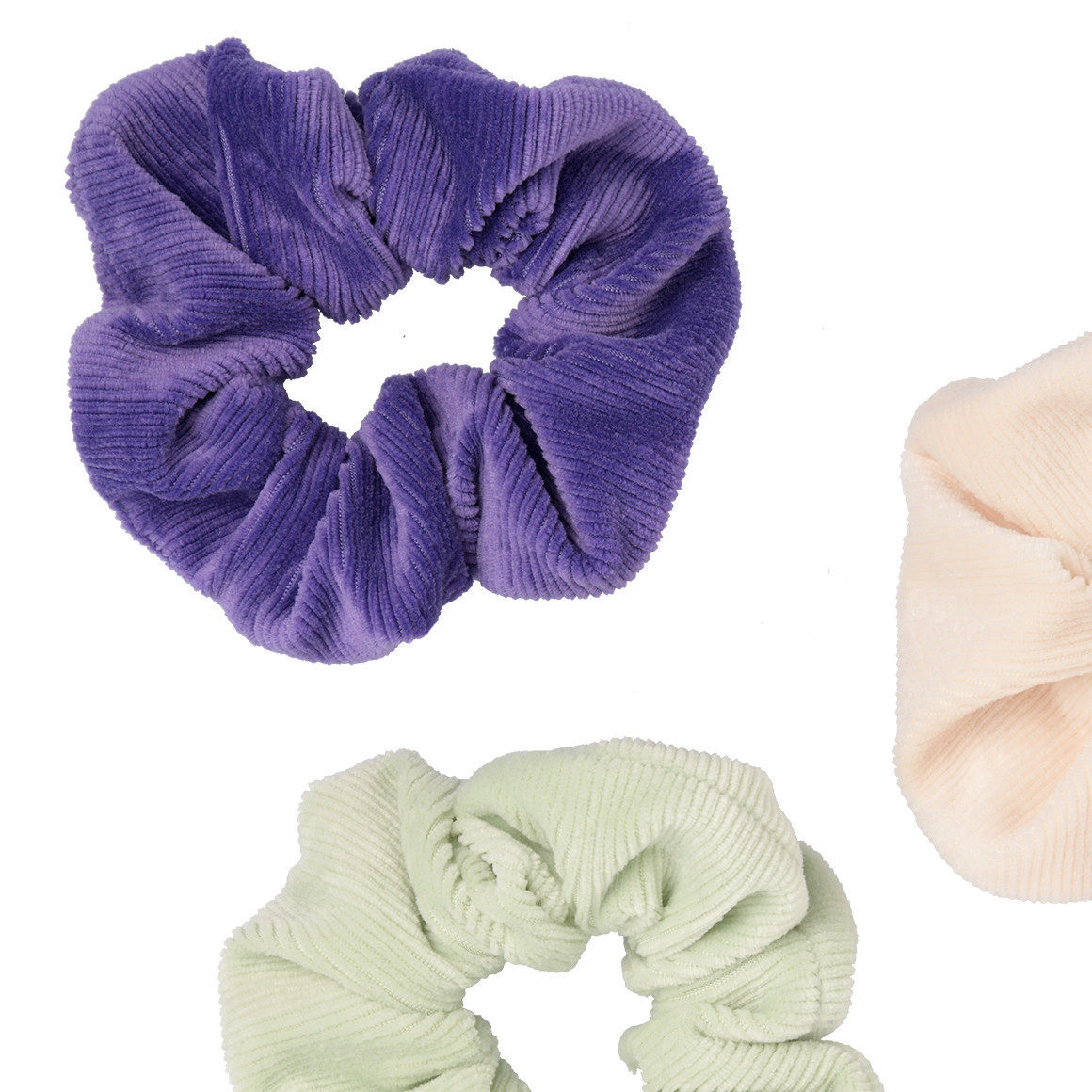 3 Scrunchies aus Cord