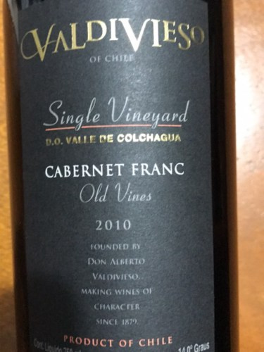 ValdiviesoSingle Vineyard Cabernet Franc Old Vines 2018
