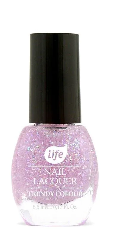 LIFE Trendy Colour Blizgučių Nagų Lakas 5.5g No. 190