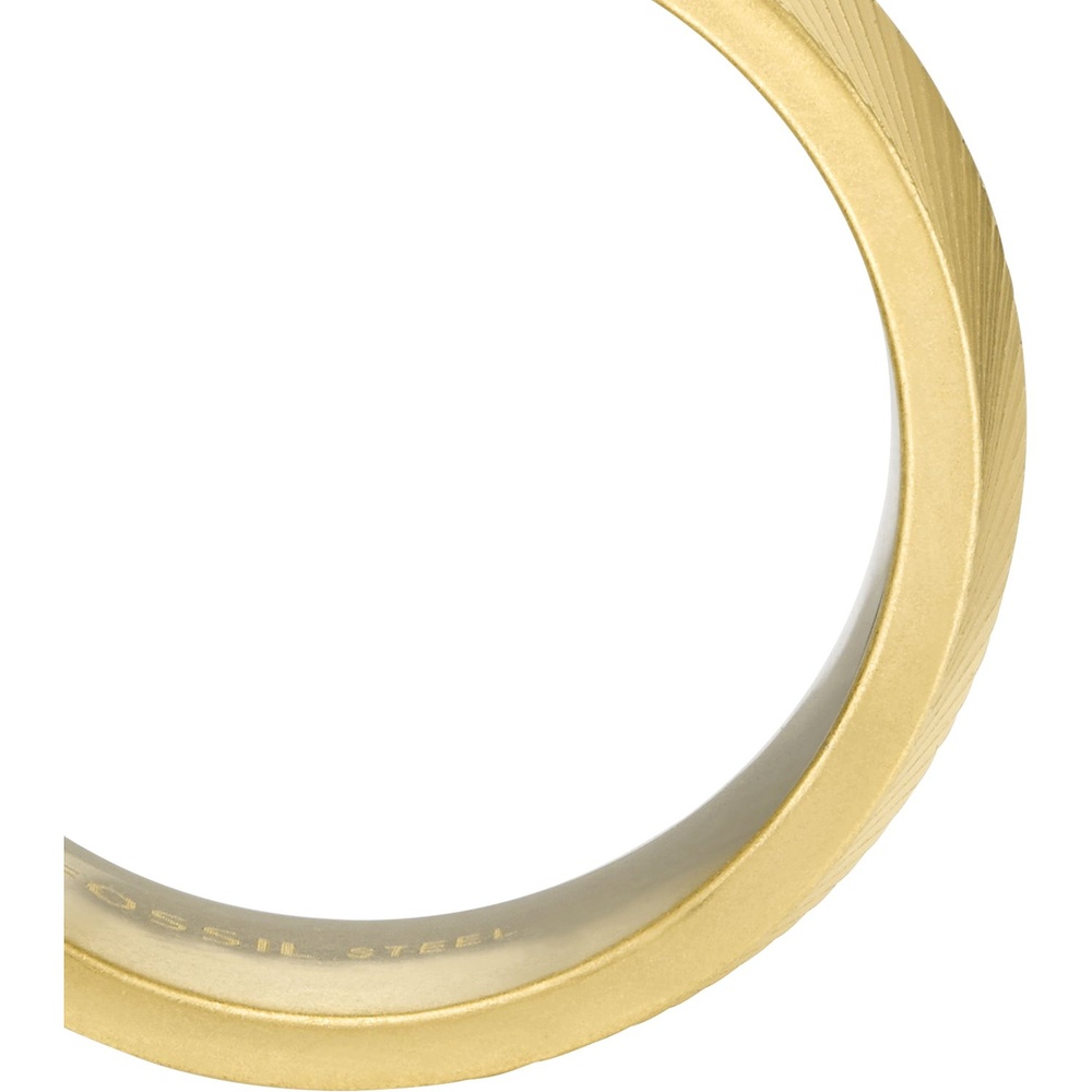 Fossil Bague pour hommes Acier inoxydable or Bague