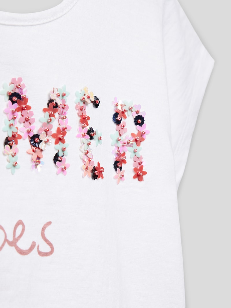 T-Shirt mit Statement-Print in weiß