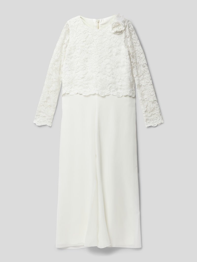 Jumpsuit mit Zier-Applikation in ecru