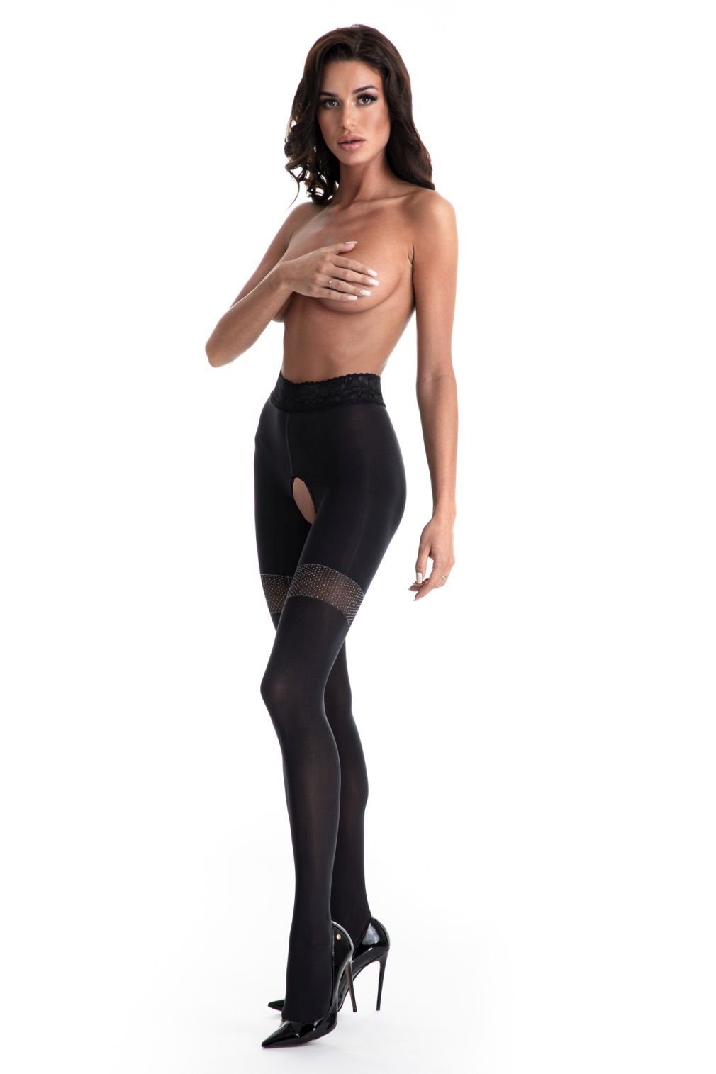 Amour Ouvert Strumpfhose Strumpfhose ouvert Glamour 80 DEN Amour (1 St)