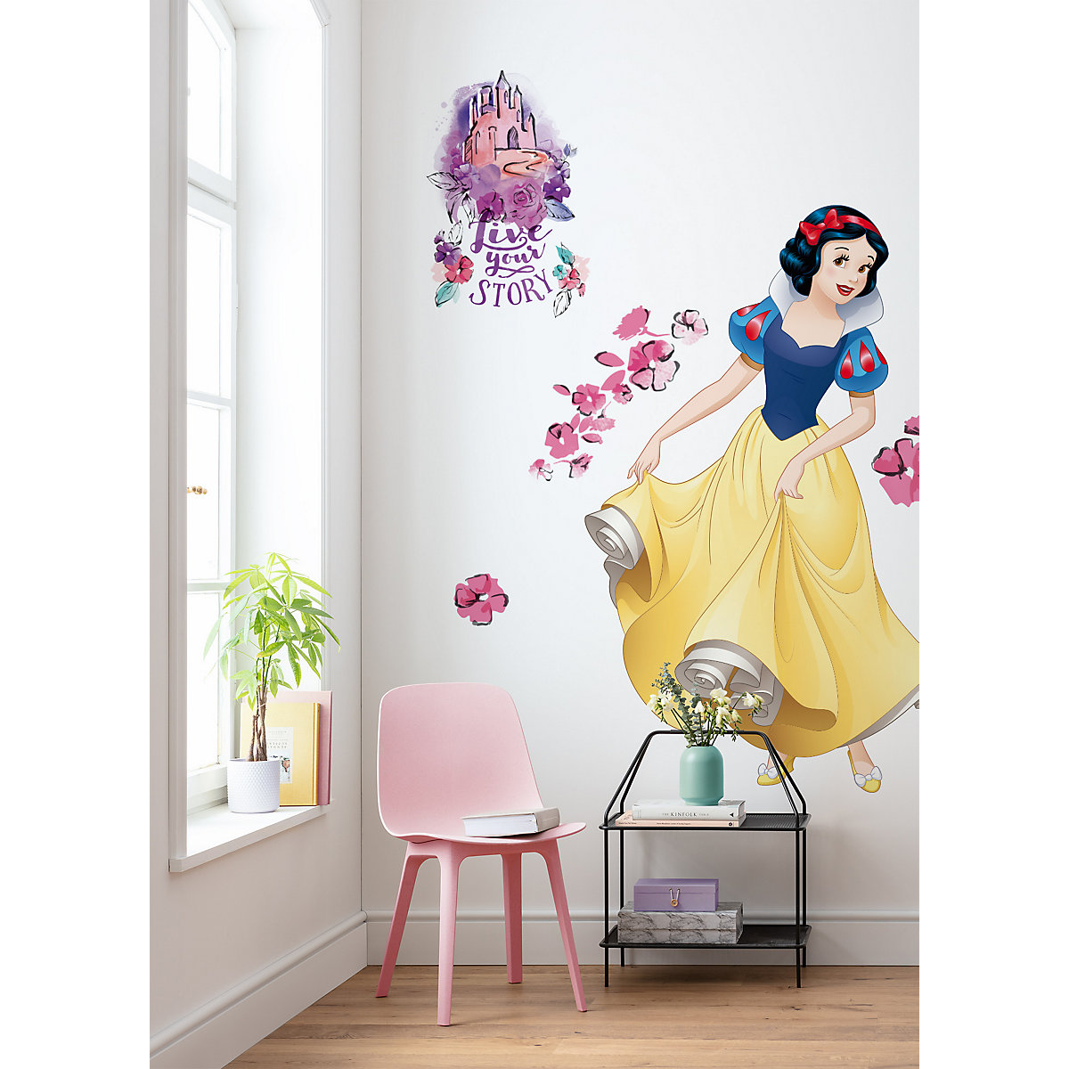 Selbstklebende und konturgeschnittene Vlies Fototapete "Snowwhite XXL" - 127 x 200 cm