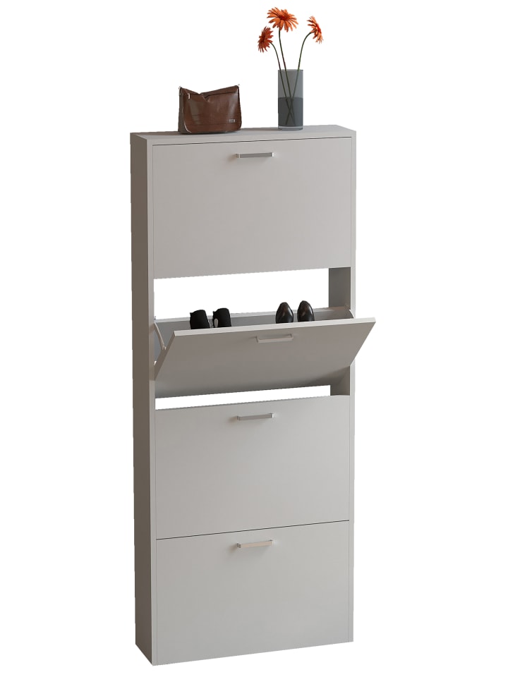VCM  Holz Schuhregal Schuhschrank Schuhkipper Sulos L in Weiß günstig kaufen onesize