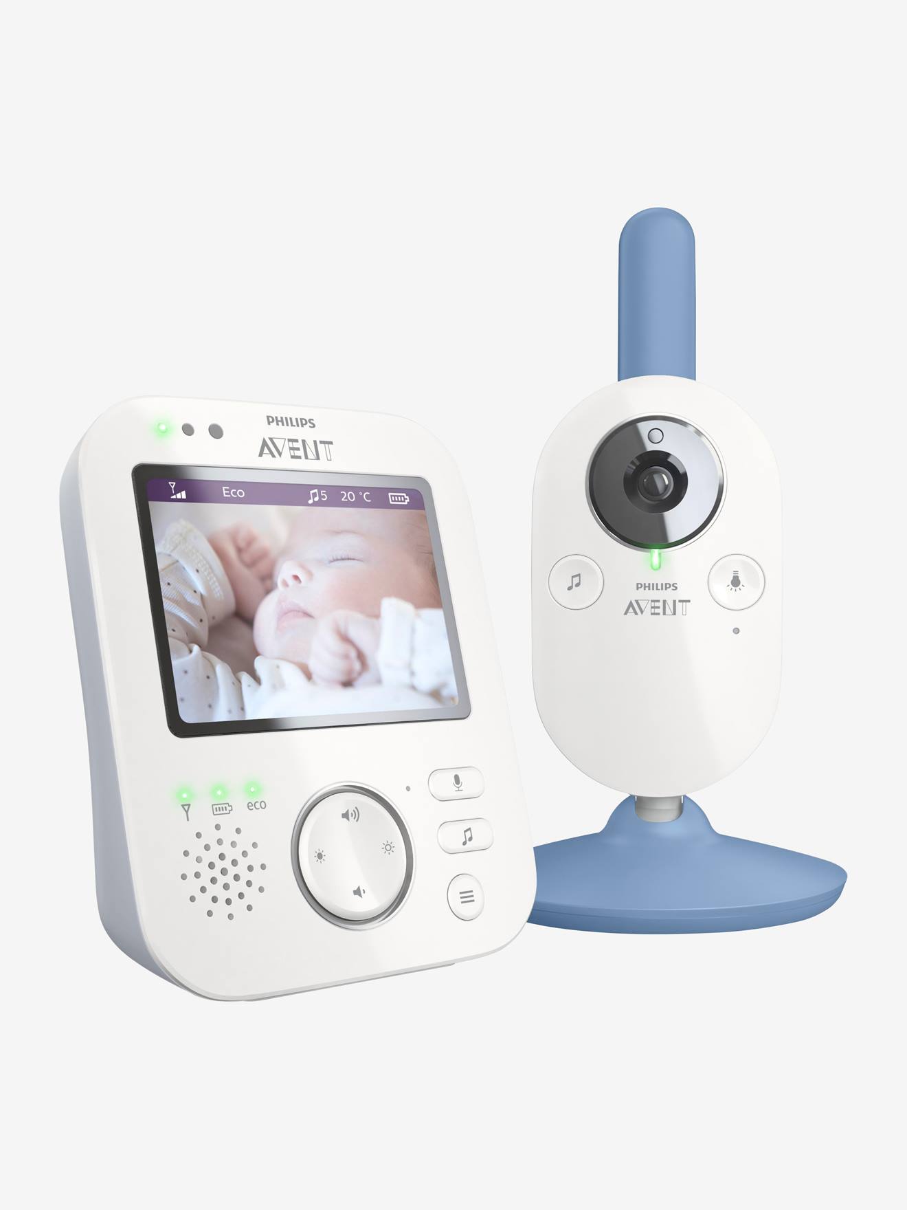 Ecoute-bébé vidéo numérique Philips AVENT FHSS SCD845 gris