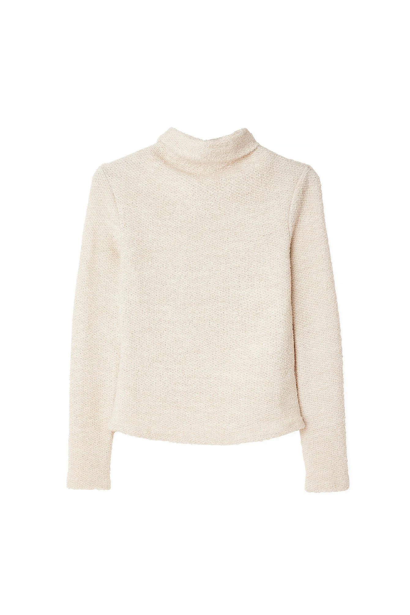 Strukturierter Pullover mit Trichterhalsausschnitt