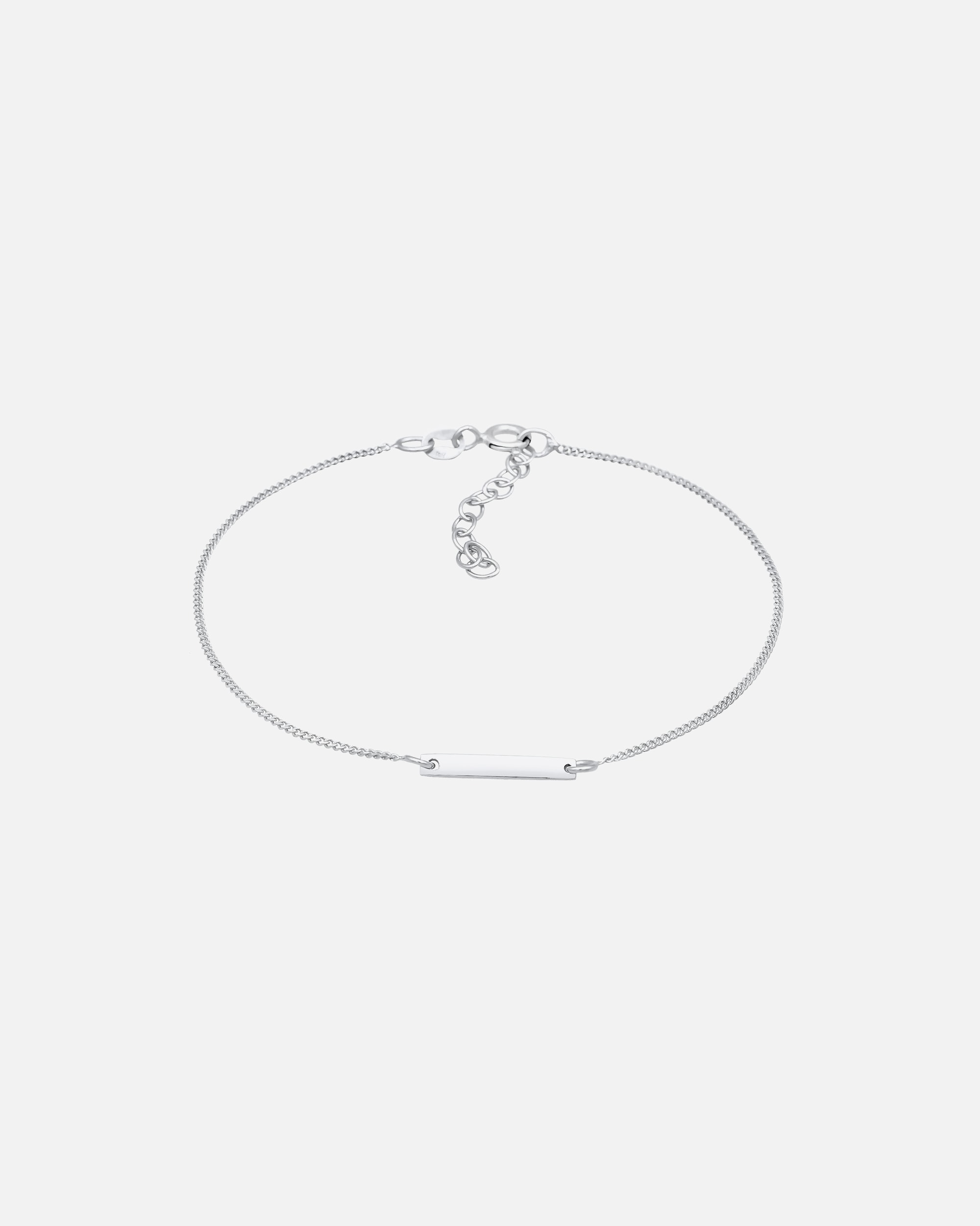 Elli Damen-Gravurplakette, schlicht, personalisierbar, aus 925er Sterlingsilber