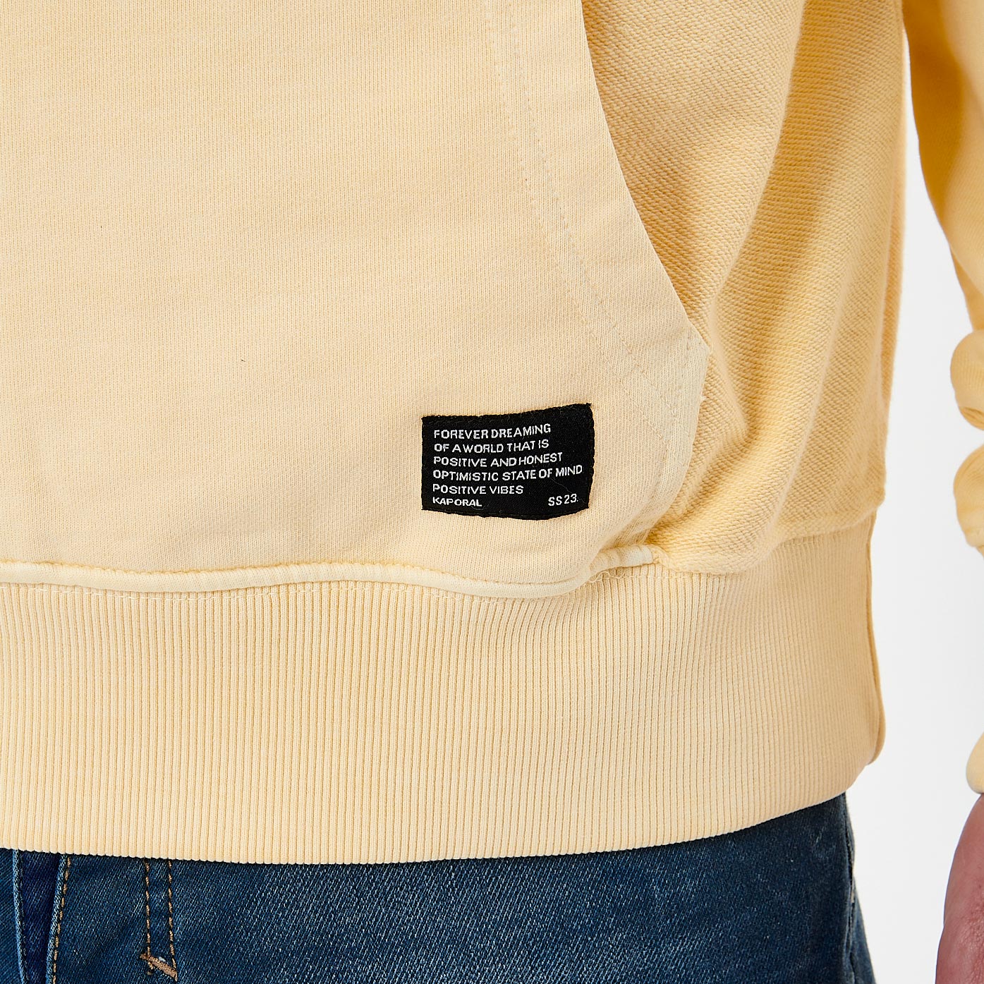 CAZZI  Sweat jaune Homme en 100% coton