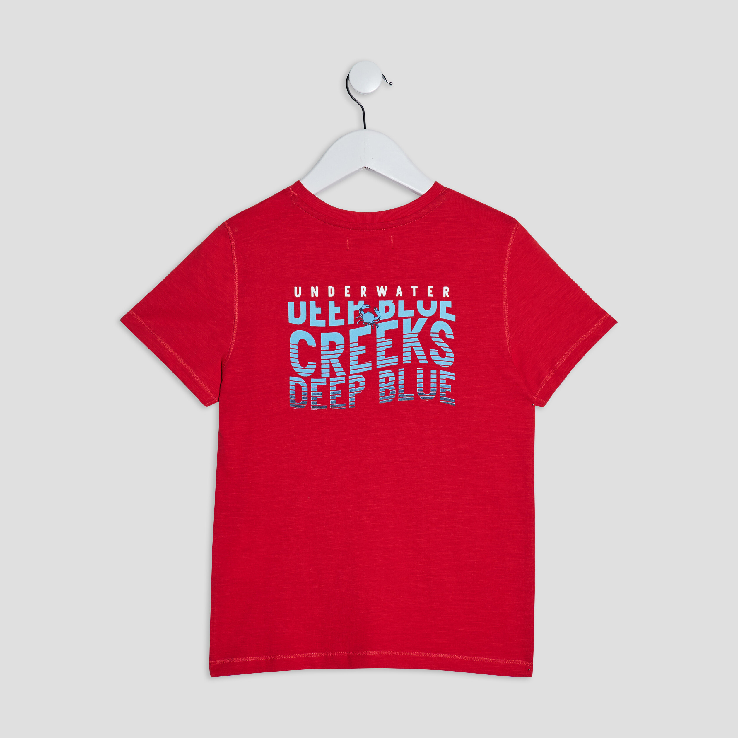 T-shirt manches courtes Creeks rouge garçon | La Halle