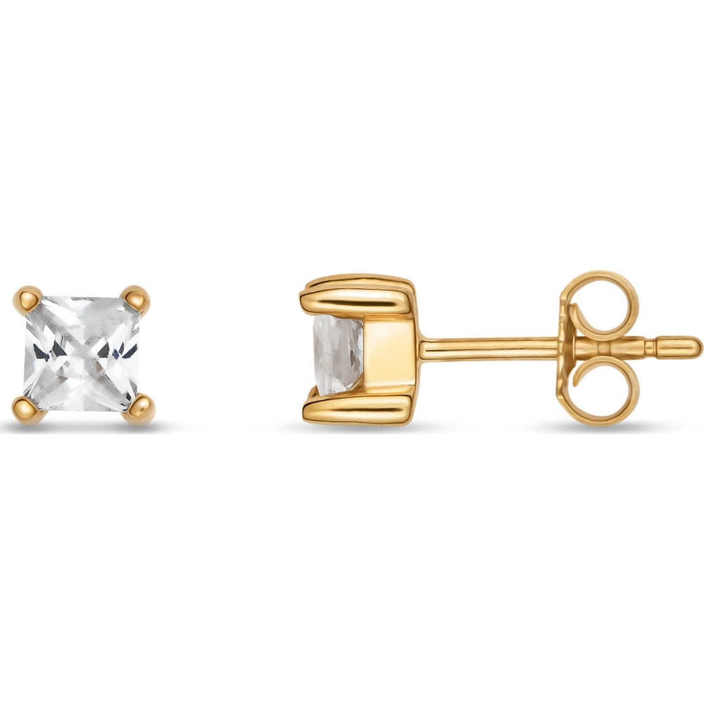 Valeria Boucles d'oreilles à fermoir à poussette 375 Or jaune Boucles d'oreilles