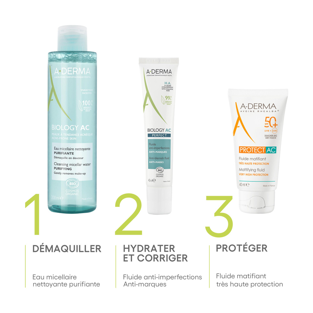 A-Derma Biology AC Perfect Fluide anti-imperfect ions bio 40 ml Fluide