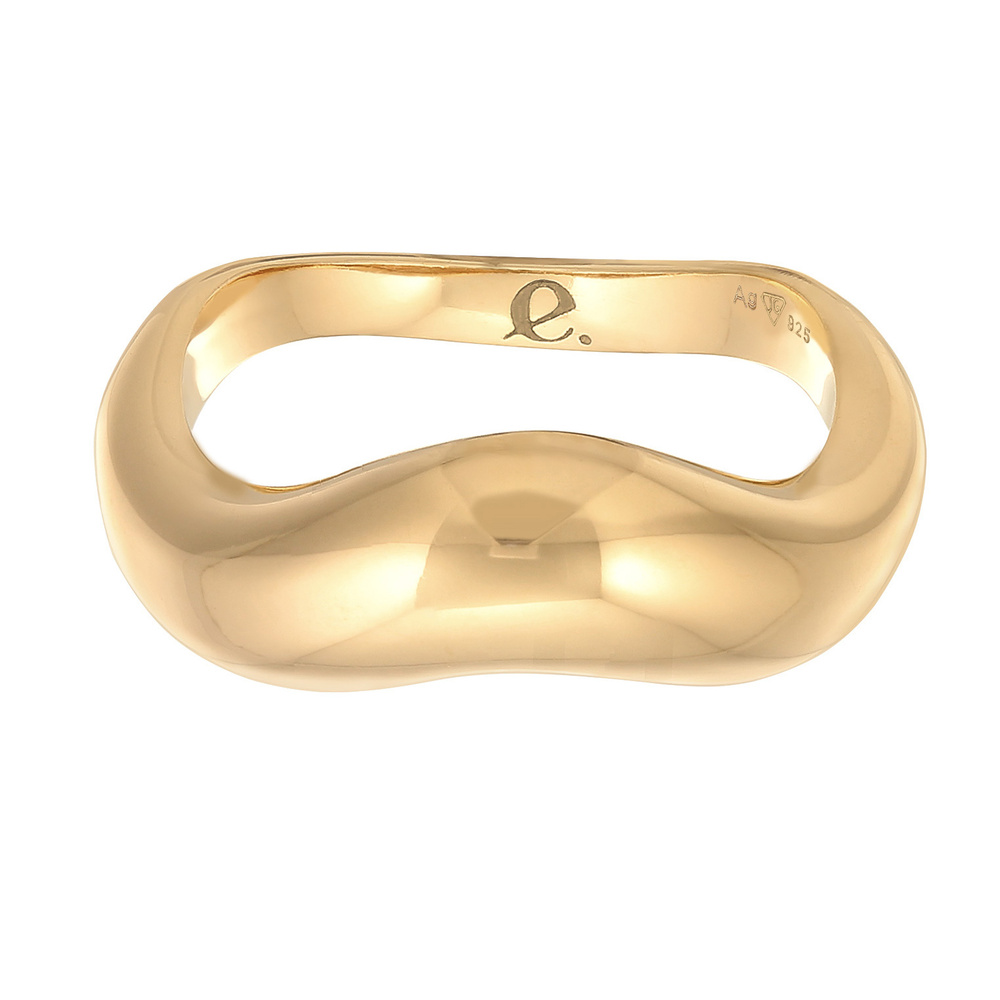 Elli PREMIUM Elli PREMIUM Bague Femmes vagues tendance Organique en argent sterling 925 Bague