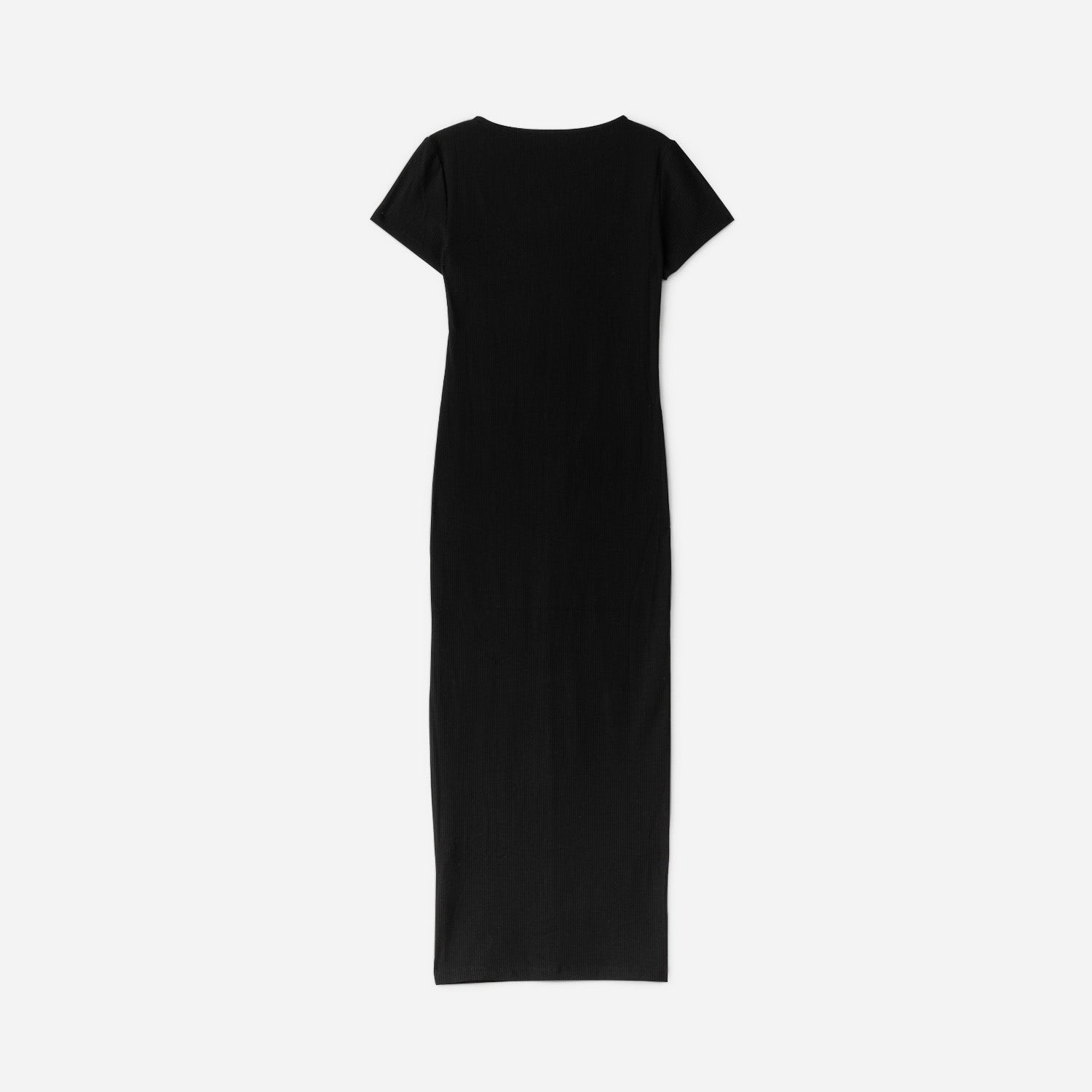 Robe tube TEXTO noire côtelée longueur midi