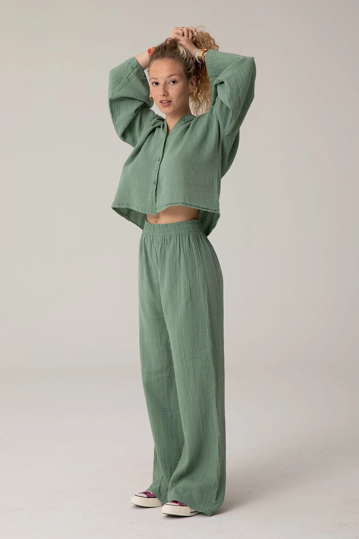 SHEISMONO  Hose - Grün - Loose