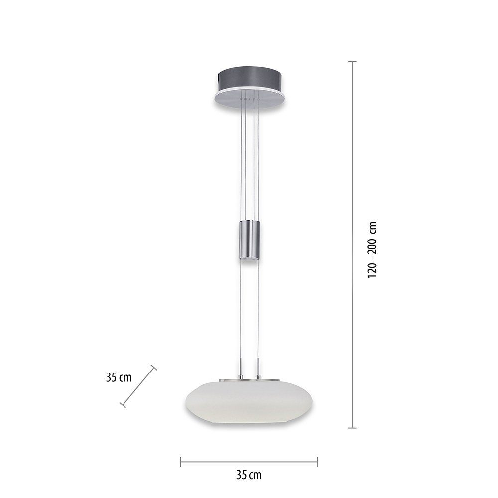 Paul Neuhaus Smarte LED-Leuchte LED Pendellampe Q ETIENNE Smart Home, Smart Home, CCT-Farbtemperaturregelung, RGB-Farbwechsel, Dimmfunktion, Memoryfunktion, mit Leuchtmittel, dimmbar Fernbedienung höhenverstellbar CCT Pendel