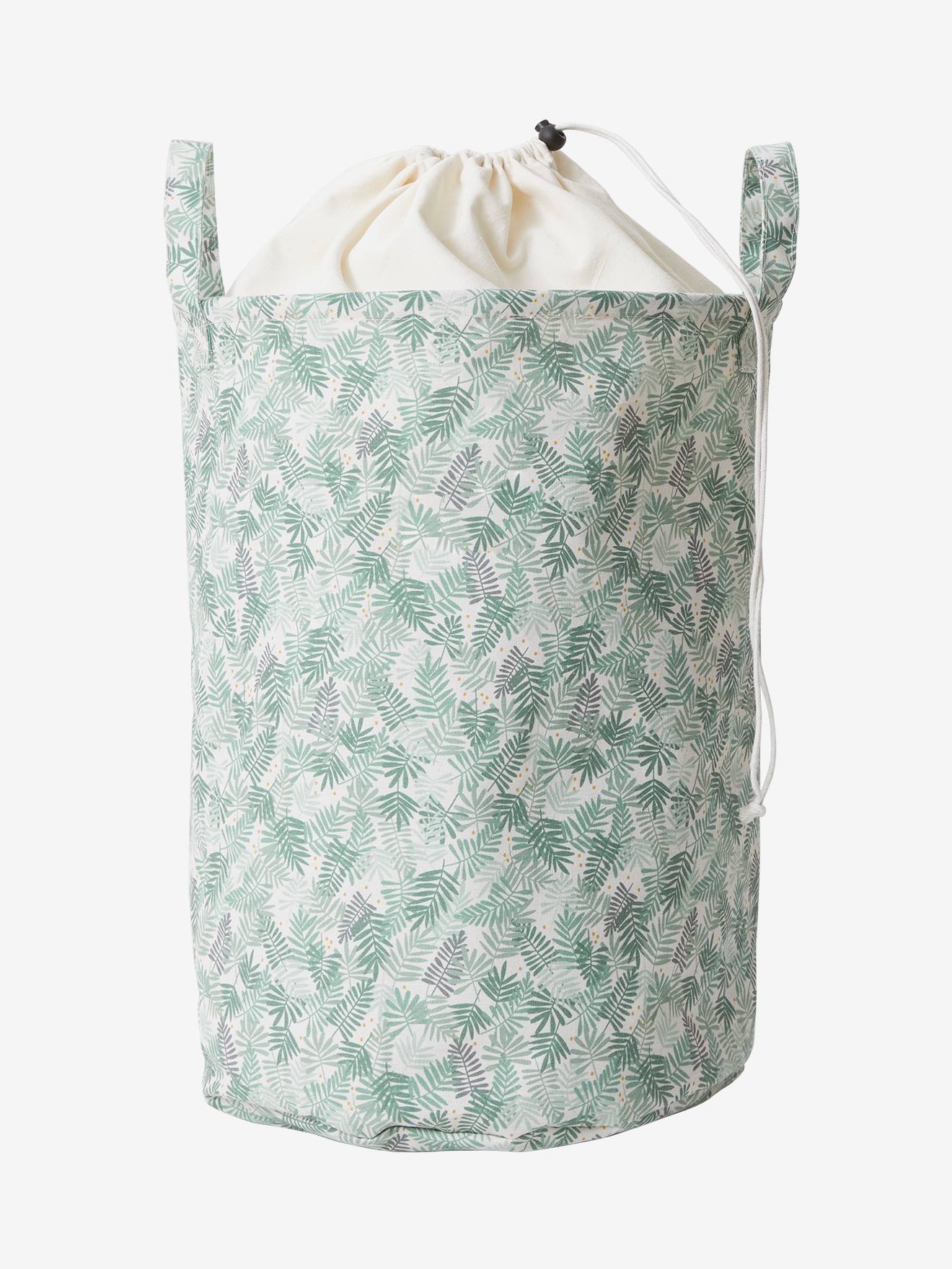 Panier à linge Hanoï vert imprimé