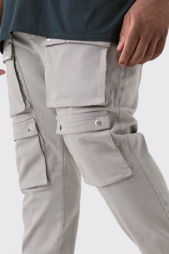 Plus Skinny Hose mit Cargo-Taschen