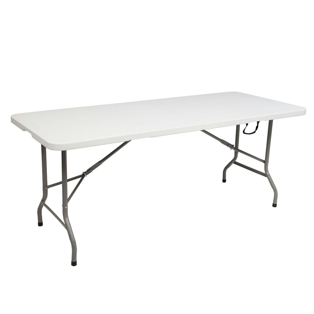FCH Klapptisch, 183 x 76 x 74CM Klappbar Wetterfest Tragbar Garten Camping