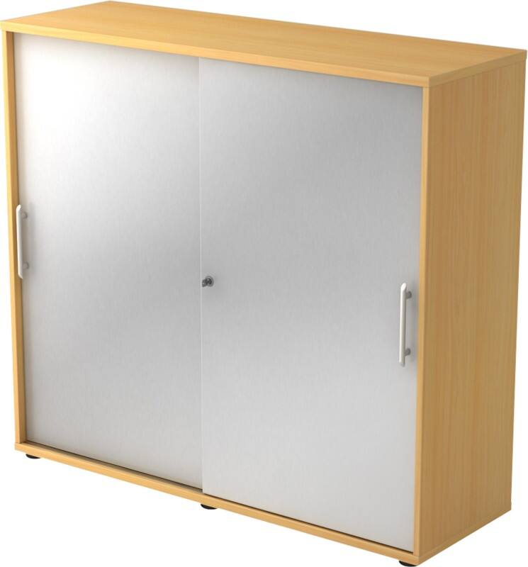 Hammerbacher Schiebetürenschrank 3FH RE Buche, Silber 1.200 x 400 x 1.100 mm
