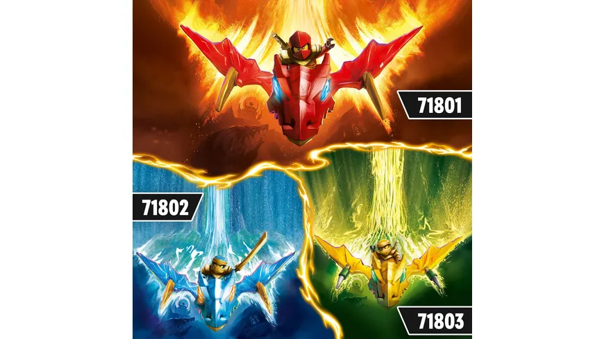 LEGO NINJAGO 71803 Arins Drachengleiter, Ninja-Set mit Drachen-Spielzeug
