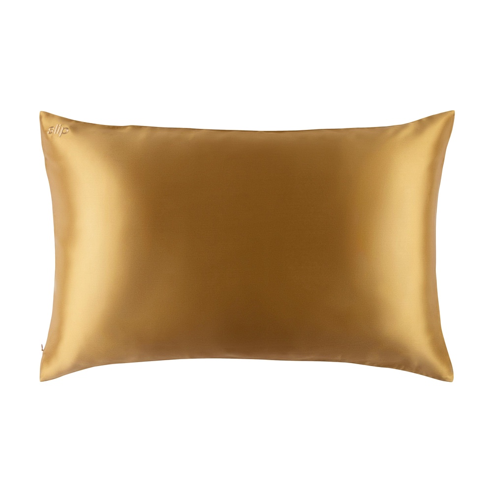slip taie d'oreiller pure soie slip - queen - or taie d'oreiller queen