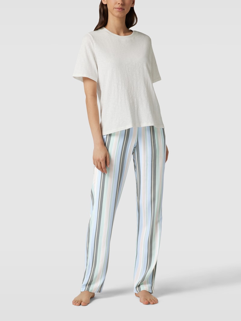 Pyjama-Hose mit Streifenmuster in hellblau