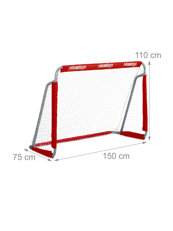 relaxdays 2 x Fußballtor in Rot - (B)150 x (H)110 x (T)75 cm günstig kaufen onesize