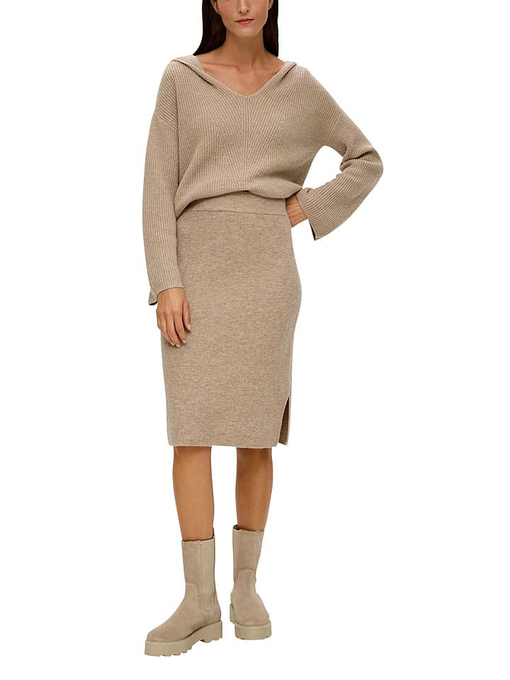 s.Oliver Strickrock in Beige günstig kaufen