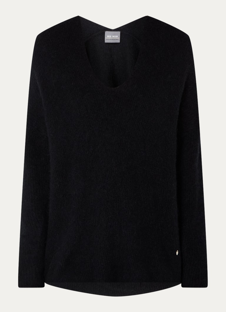 Tricou Mos Mosh MMThora din amestec fin de lână alpaca, cu decolteu în V
