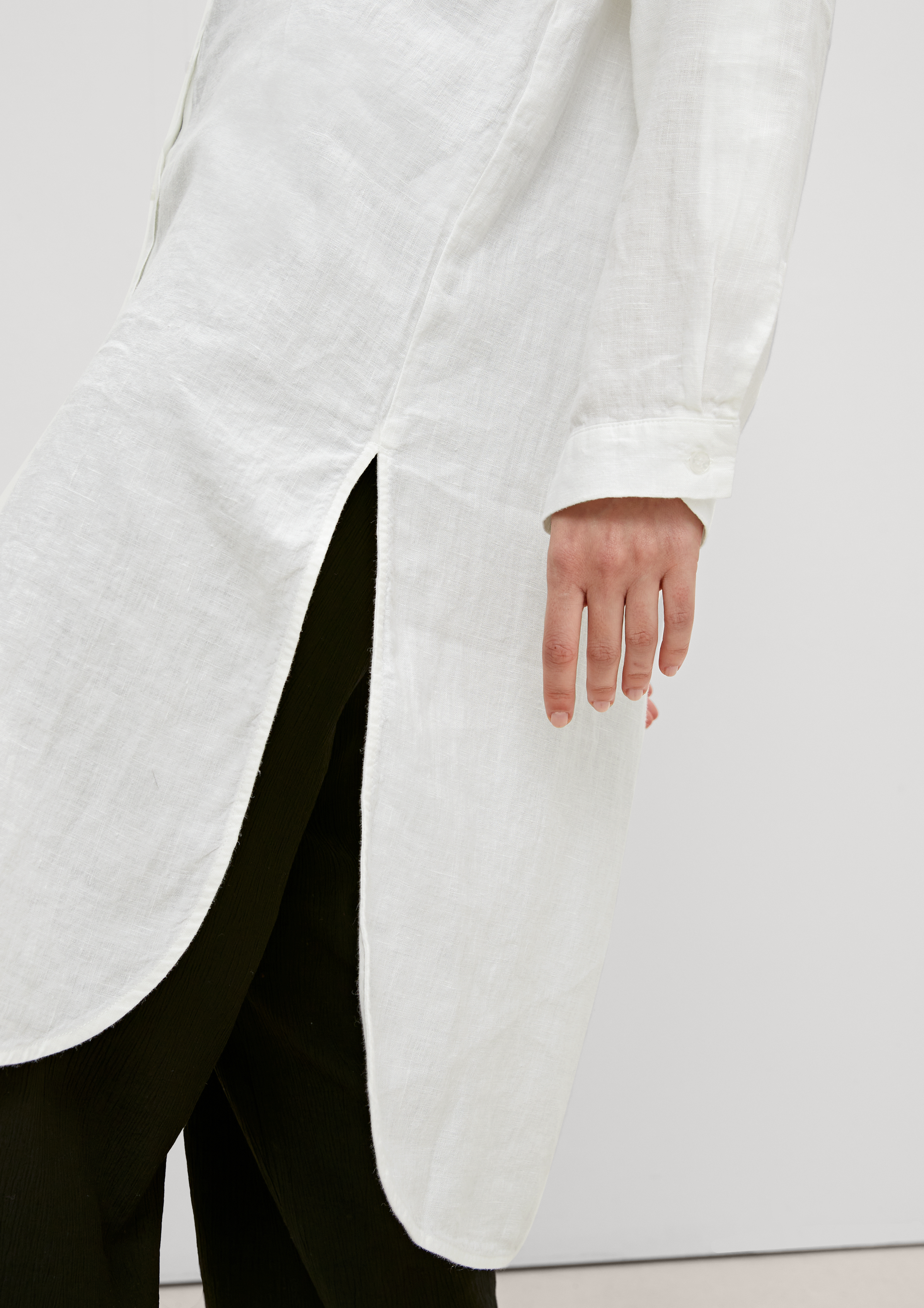 Blusenkleid aus Leinen - weiß