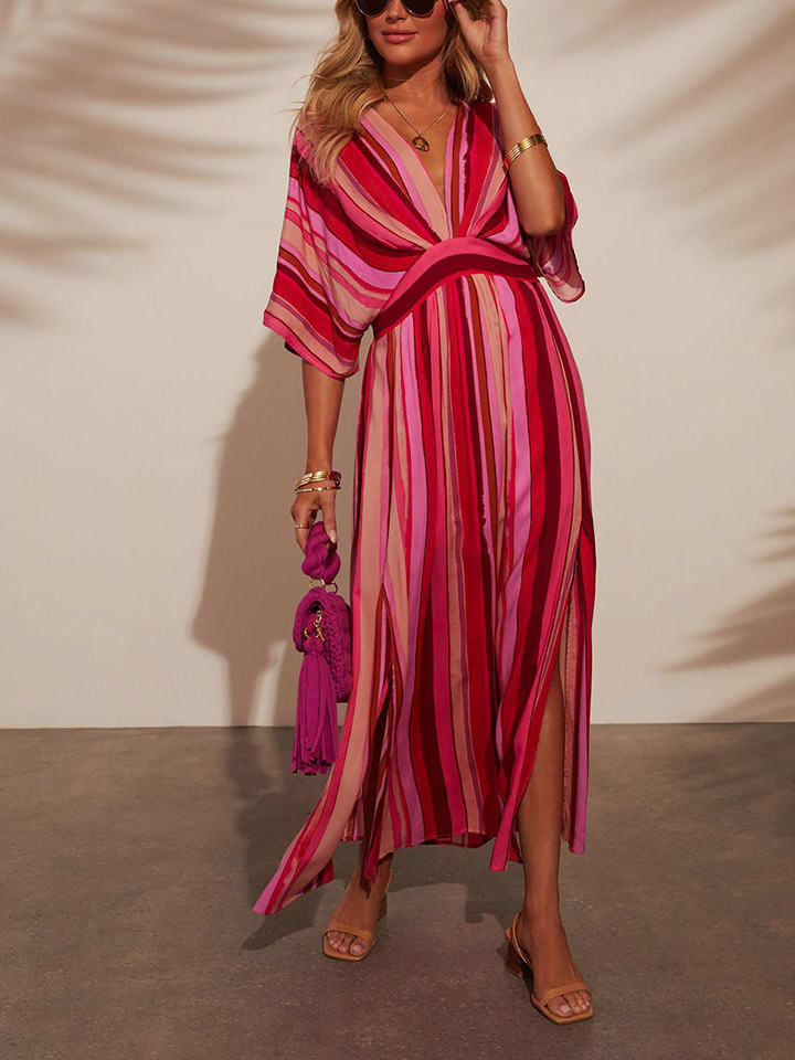 Milan Kiss Kleid in Rot/ Pink günstig kaufen