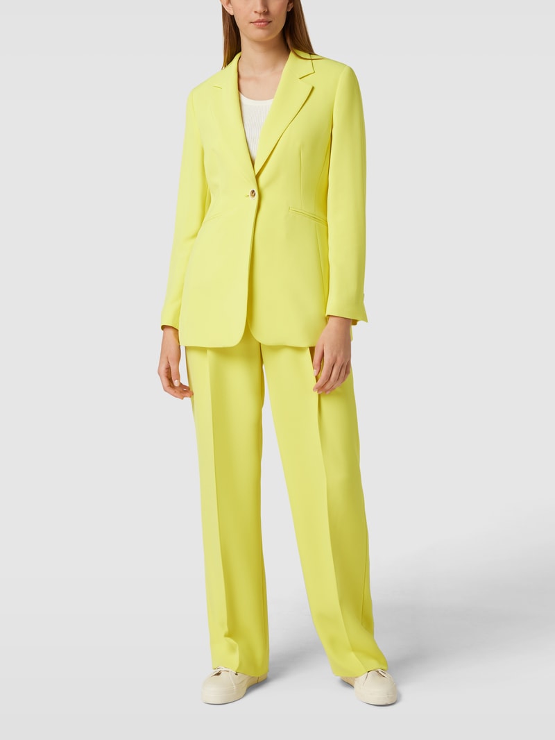 Blazer mit Knopfverschluss Modell 'A GLIMPSE OF SUNSHI' in neon gelb