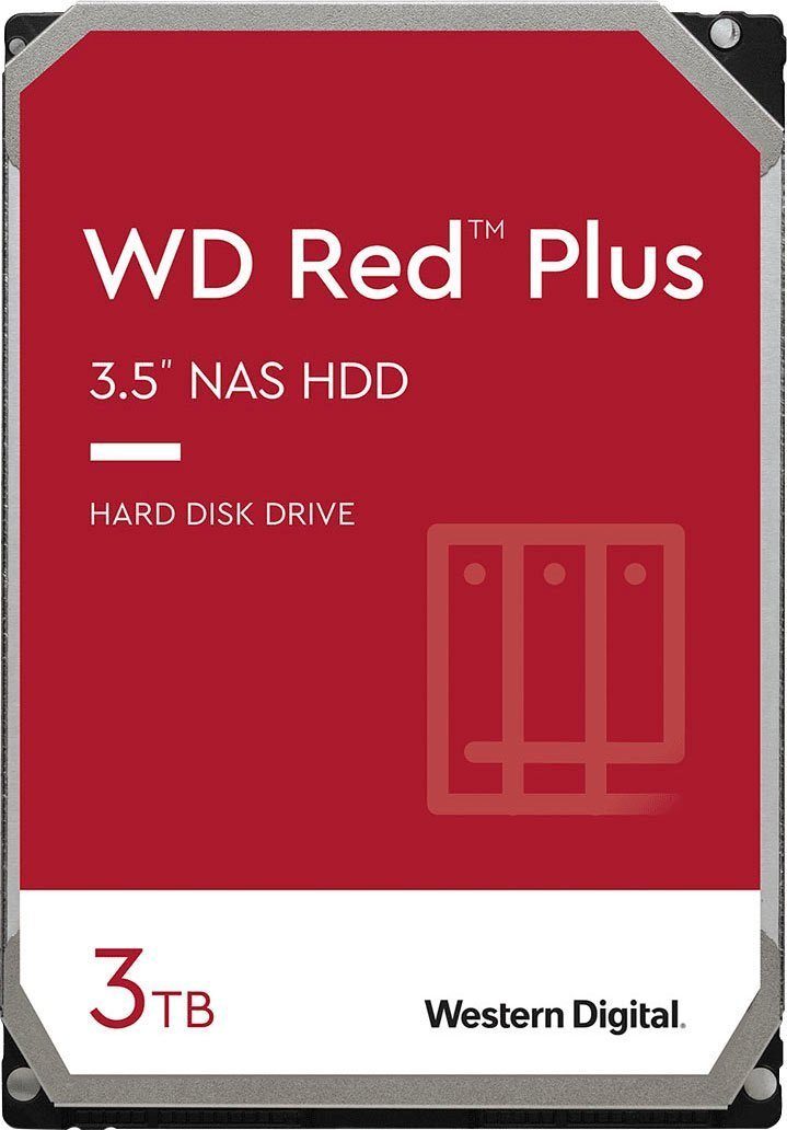 Western Digital WD Red Plus 3TB HDD-NAS-Festplatte (3TB) 3,5