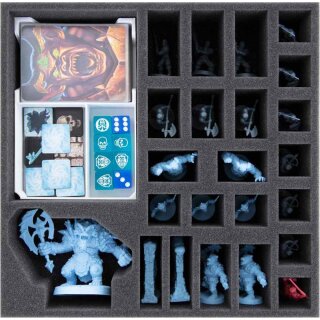 3-teiliges Feldherr Schaumstoff-Set + Kartenhalter für HeroQuest (2021): Der eisige Schrecken - Brettspielbox
