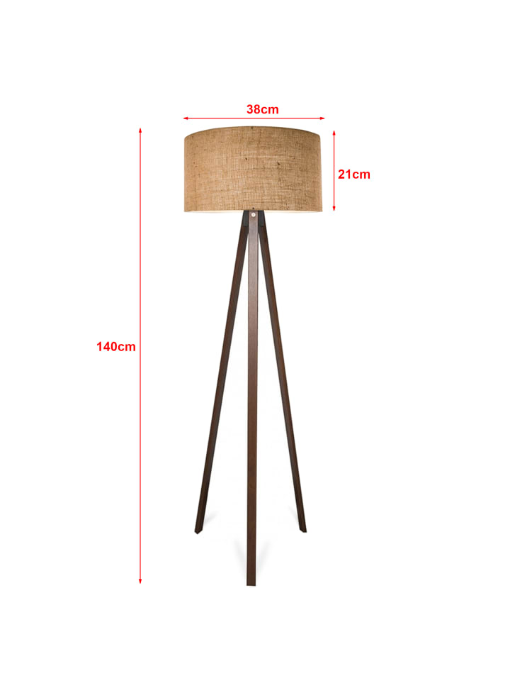 lux.pro Stehleuchte Newport in Braun (H)140cm (D)38cm günstig kaufen onesize