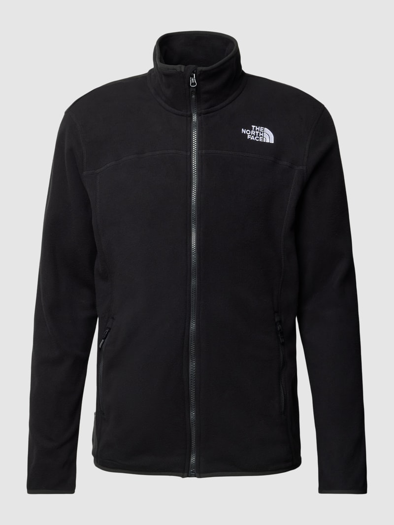 Fleecejacke mit Reißverschlusstaschen Modell '100 GLACIER' in schwarz