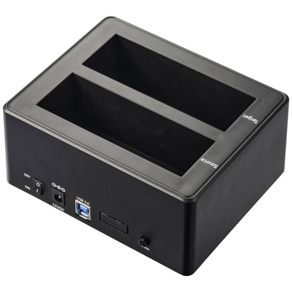 Renkforce Festplatten-Dockingstation USB 3 SATA 2-Port HDD-Dockingstation mit Cloning, mit Clone-Funktion, mit Erase-Funktion