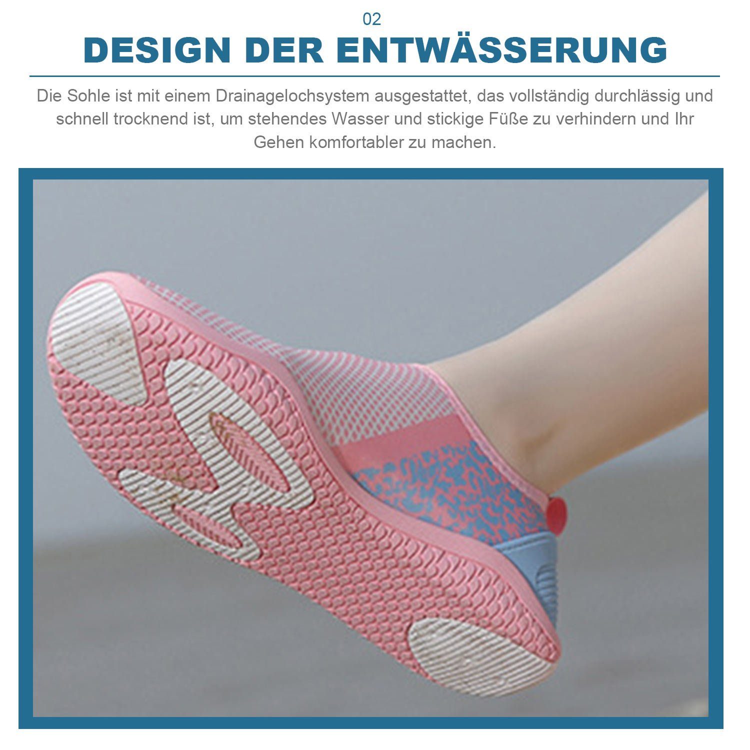 Daisred unisex Barfußschuhe schnelltrocknend Zehen-&Fersenschutz Wasserschuh