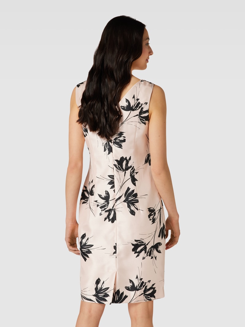 Cocktailkleid mit floralem Muster in rosa