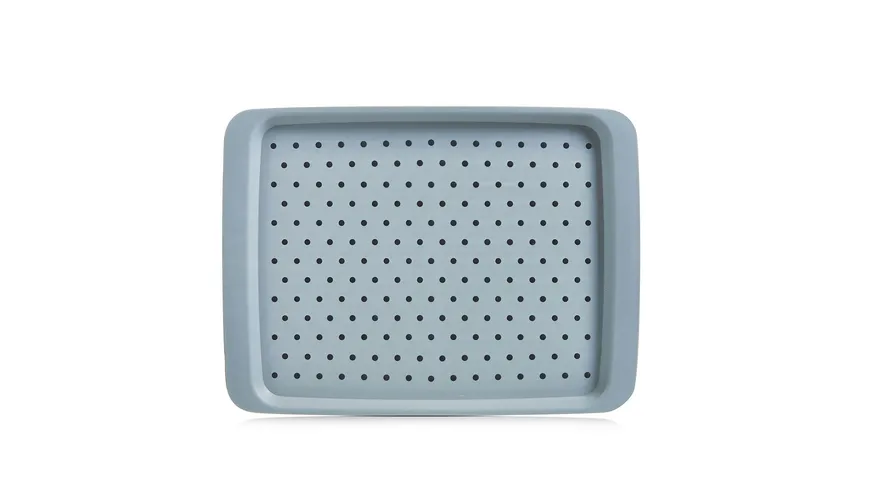 zeller Anti-Rutsch Tablett 35x26cm farblich sortiert