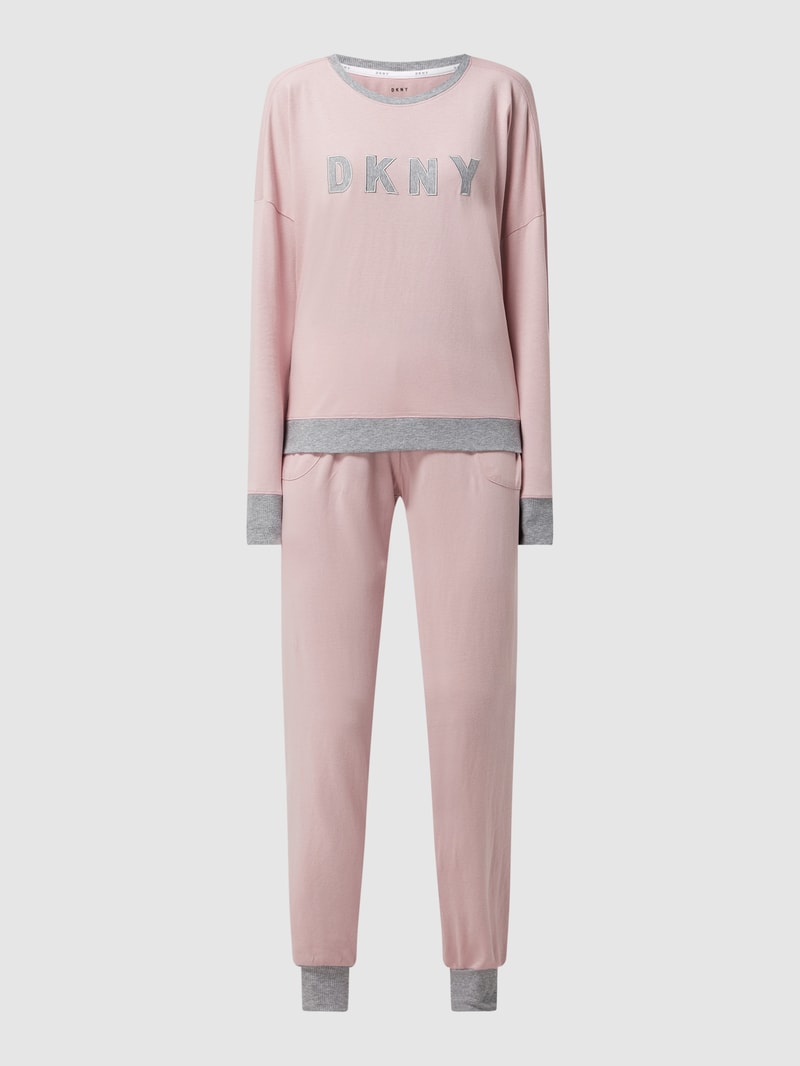 Pyjama aus Baumwoll-Viskose-Mix in rosa