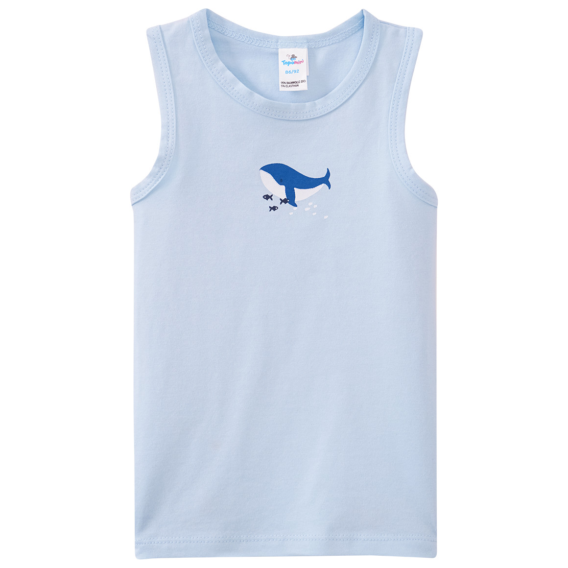 2 Jungen Unterhemden mit Wal-Print