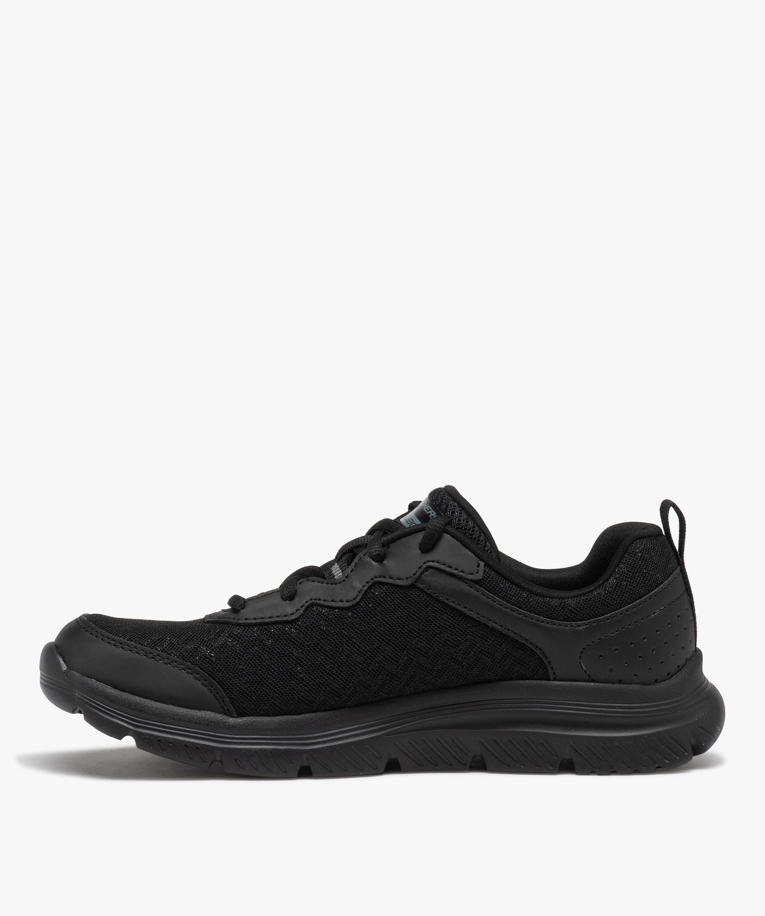 Baskets femme unies style running en mesh brillant - Skechers noir | GEMO