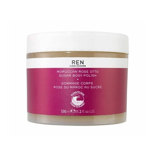 REN Moroccan Rose Otto Cukor Testápoló Polírozó 330 ml