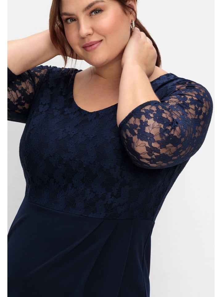sheego Abendkleid in marine günstig kaufen
