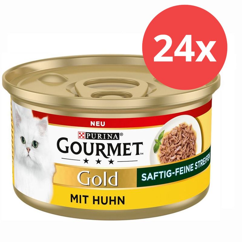 Sparpaket Gourmet Gold Saftig-Feine Streifen 24 x 85g | bitiba.de