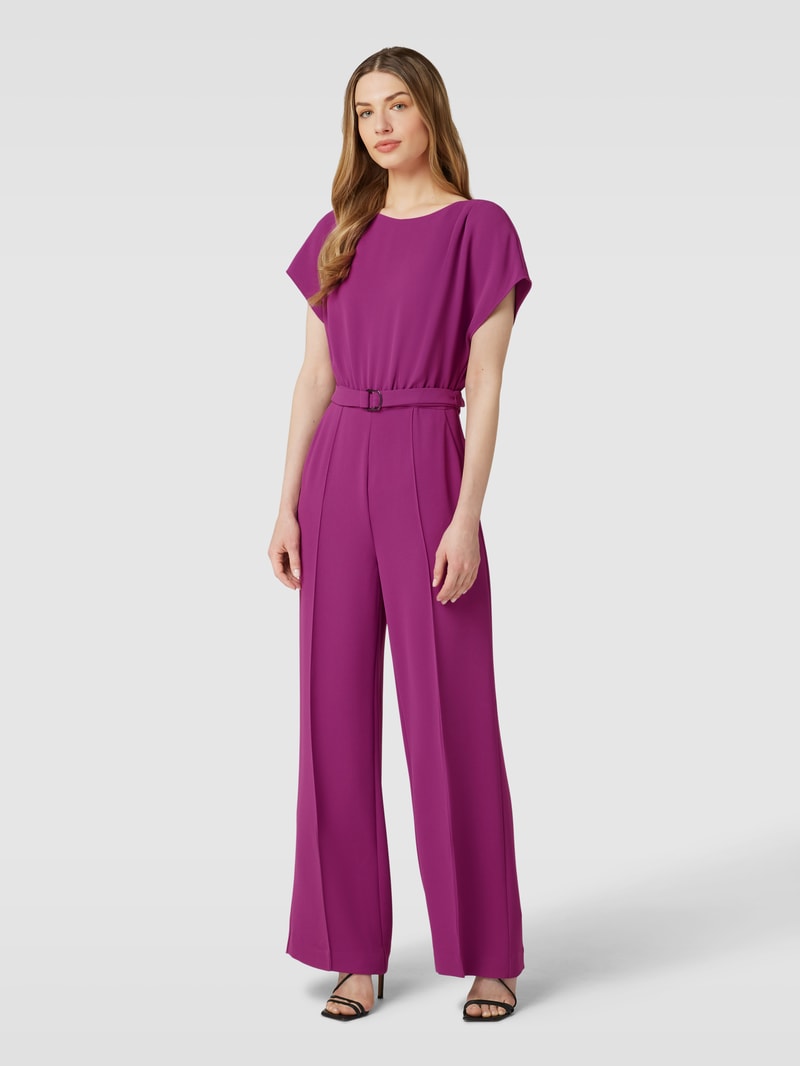 Jumpsuit mit Bindegürtel Modell 'WEDDING SPECIAL' in fuchsia