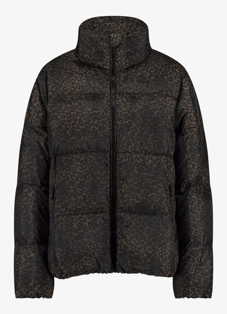 Studio Anneloes Tanner pufferjakke med leopardtrykk